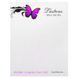 311 Lustrous Butterfly Pink Purple Letterhead