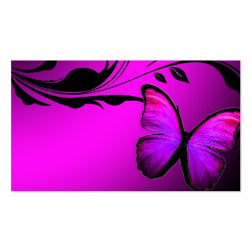311 Lustrous Butterfly Pink & Purple Name Card Business Card Templates