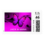 311 Lustrous Butterfly Pink Purple Stamp