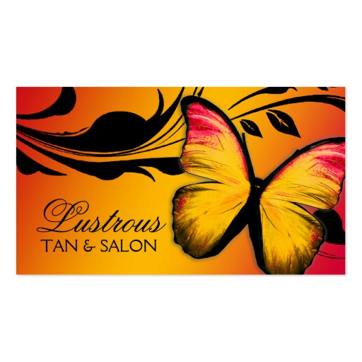 311 Lustrous Butterfly Sunset Business Card Templates (front side)