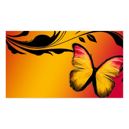 311 Lustrous Butterfly Sunset Name Card Business Card