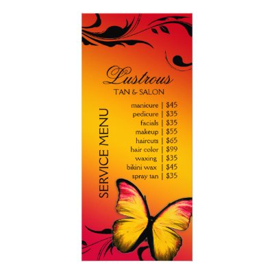 311 Lustrous Butterfly Sunset Personalized Rack Card by Jill311