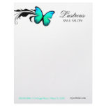 311 Lustrous Butterfly Turquoise Blue Letterhead