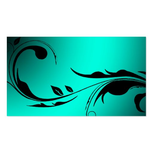 311 Lustrous Butterfly Turquoise Blue Name Card Business Card Template (back side)