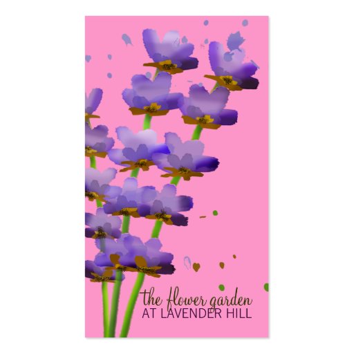 311-Luxuriant Lavender | Pink Business Card Template (front side)
