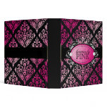 311-Luxuriously Pink Damask Binder