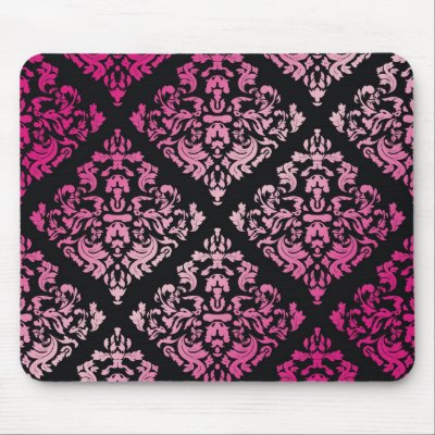 311-Luxuriously Pink Damask Mouse Pad