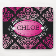 311-Luxuriously Pink Damask mousepad