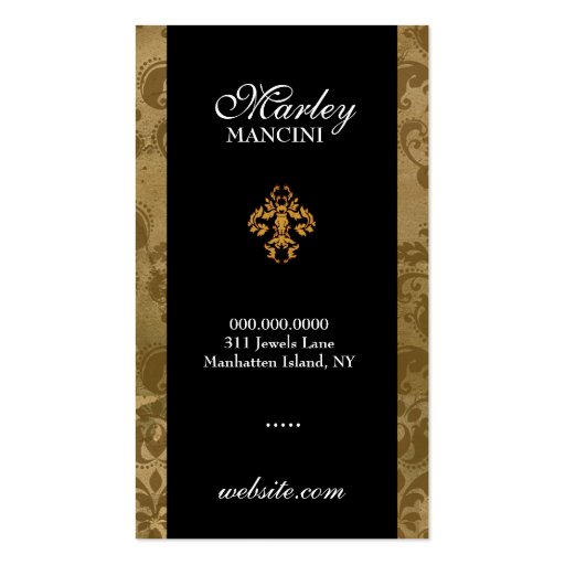 311 Marley Monogram Gold Rush Business Card (back side)