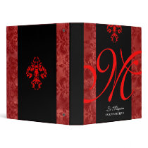 311-Marley Monogram Red Binder