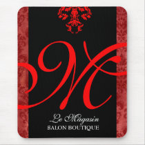 311-Marley Monogram Red Mouse Pads