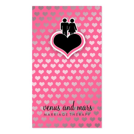 311 Marriage Therapist Pink Business Cards (front side)