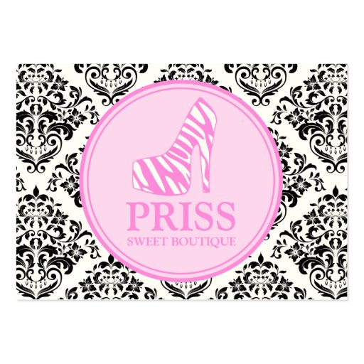 311 Miss Priss Zebra Heel Business Cards (front side)