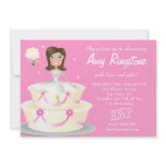 311 Miss Wright 2 Brunette Soft Pink Custom Invites