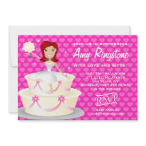 311 Miss Wright 2 Red Head Pink Hearts Custom Announcements