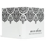 311 Mon Cherie Damask Black Vinyl Binders