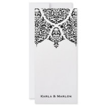 311 Mon Cherie Damask Black Full Color Rack Card