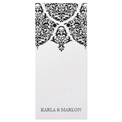 311 Mon Cherie Damask Black Custom Rack Card by Jill311