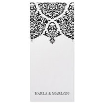 311 Mon Cherie Damask Black Custom Rack Card