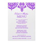 311 Mon Cherie Damask Fabulous Purple Menu Personalized Invitations