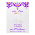 311 Mon Cherie Damask Fabulous Purple Orange Menu Announcement