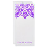 311 Mon Cherie Damask Fabulous Purple Customized Rack Card