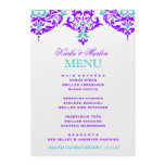 311 Mon Cherie Damask Plum Aqua Custom Invites