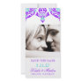 311 Mon Cherie Damask Plum Aqua Photo Greeting Card
