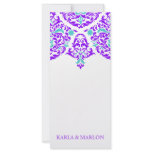 311 Mon Cherie Damask Plum Aqua Custom Rack Card