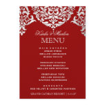 311 Mon Cherie Damask Red &amp; Faux Silver Announcement