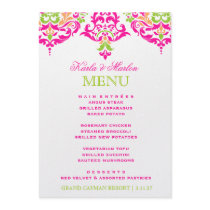 311 Mon Cherie Damask Vibrant Garden Custom Invitation