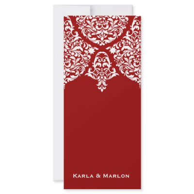 311 Mon Cherie Red White Personalized Rack Card by Jill311