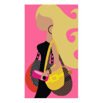 311-Monica High Fashionista Zebra Blonde Pink business cards by Jill311 311-Monica High Fashionista Zebra Blonde Pink business cards