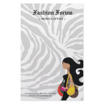 311-MONICA HIGH FASHIONISTA ZEBRA GRAY stationery by Jill311 311-MONICA HIGH FASHIONISTA ZEBRA GRAY stationery