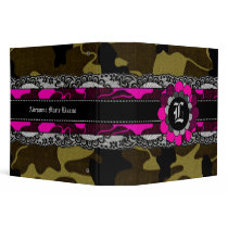 311-Monogram Camo & Flower Binder by Jill311 311-Monogram Camo & Flower Binder