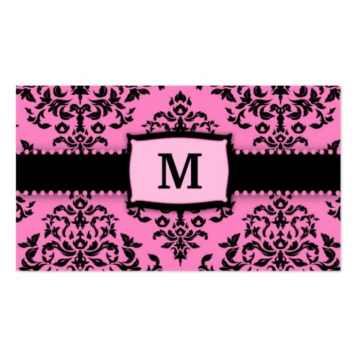 311 Monogram Icing on the Cake 2 Pink Liquorice Business Cards
