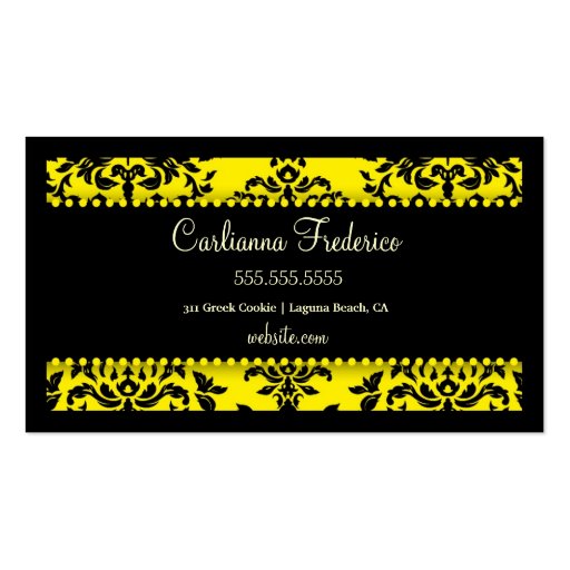 311 Monogram Icing on the Cake Bee Business Card Template (back side)