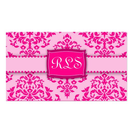 311-Monogram Icing on the Cake - Pink Business Cards