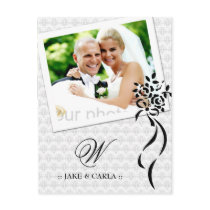 311-MONOGRAM WEDDING ANNOUNCEMENT postcards