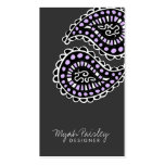 311-Myah Paisley Lavender Gray Business Card Template