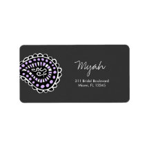 311-Myah Paisley Lavender Personalized Address Label