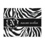 311 Naomi Zebra Black White Postcard