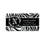 311 Naomi Zebra Print Platter Labels Black White