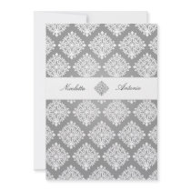 311-Nicoletta White & GrayWedding Invitation