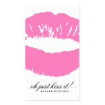 311-Oh Just Kiss it! Hott Pink Business Card Templates