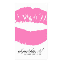 311-Oh Just Kiss it! Hott Pink Business Card Templates
