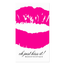 311 Oh Just Kiss it! Hott Pink Business Card Templates