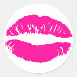 311-Oh Just Kiss it! Hott Pink | White Sticker