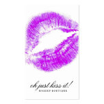 311-Oh Just Kiss it! Purple Kisses Business Cards