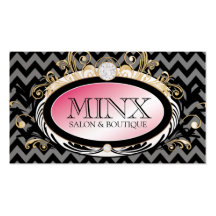 311 Opulent Gold Pink Leopard Premium Pearl Paper Business Card Templates